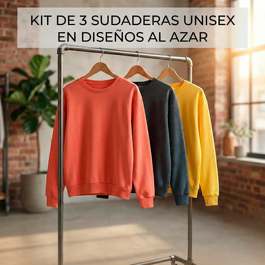 SUDADERA-01 KIT DE 3 SUDADERAS 8675